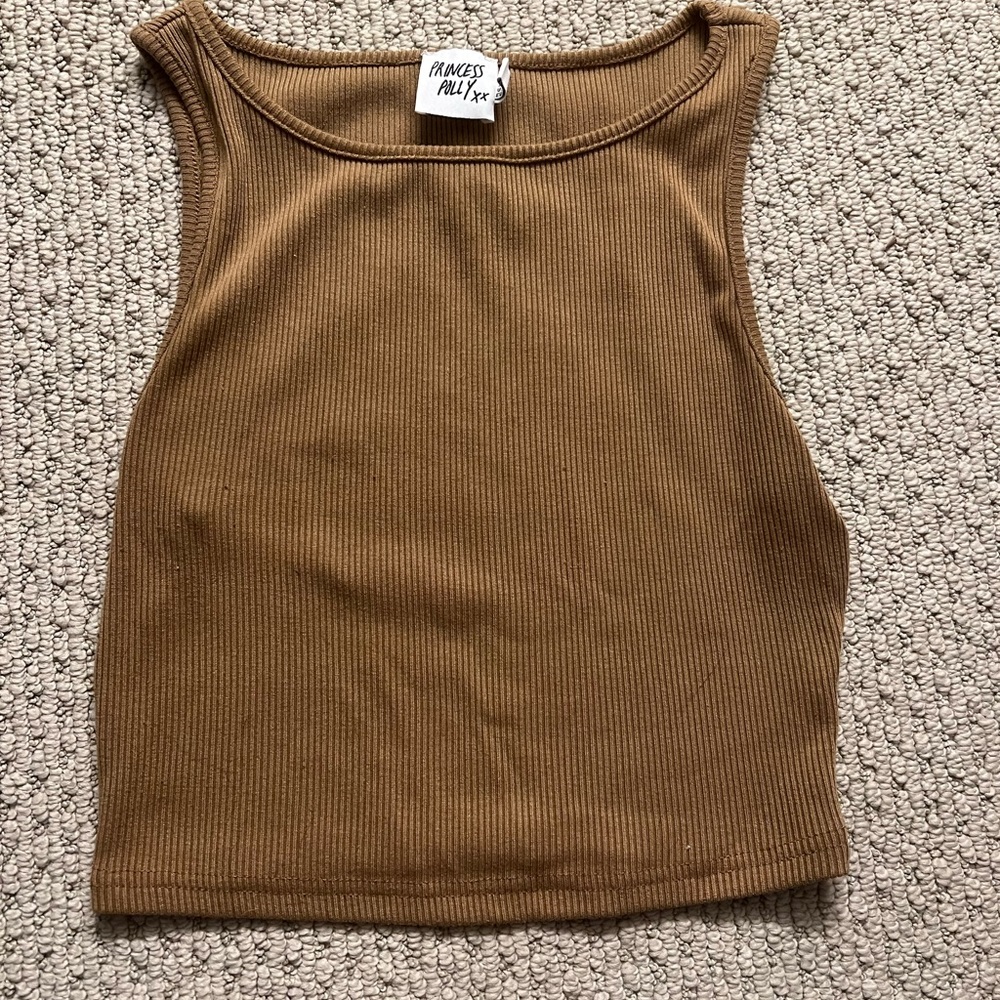Brown crop top